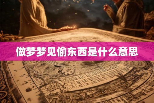 做梦梦见偷东西是什么意思