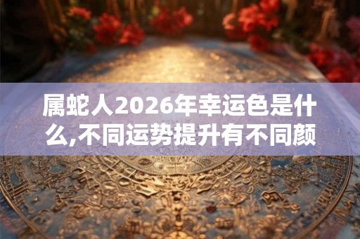 属蛇人2026年幸运色是什么,不同运势提升有不同颜色
