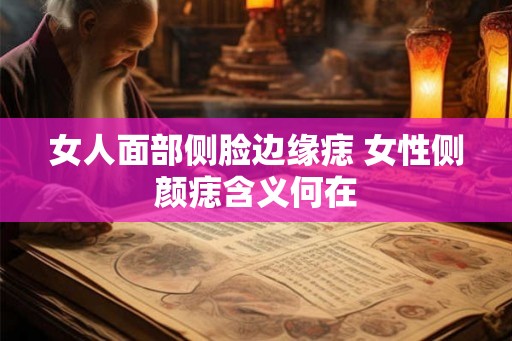 女人面部侧脸边缘痣 女性侧颜痣含义何在