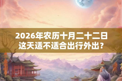 2026年农历十月二十二日这天适不适合出行外出？