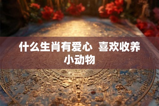 什么生肖有爱心  喜欢收养小动物