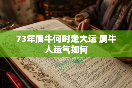 73年属牛何时走大运 属牛人运气如何