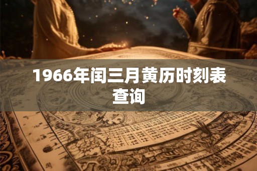 1966年闰三月黄历时刻表查询