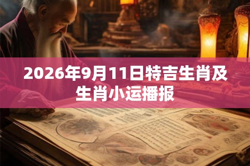 2026年9月11日特吉生肖及生肖小运播报 2026年9月11日特吉生肖及生肖小运播报