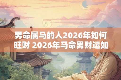 男命属马的人2026年如何旺财 2026年马命男财运如何 男命属马的人2026年如何旺财 2026年马命男财运如何