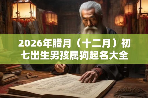 2026年腊月（十二月）初七出生男孩属狗起名大全