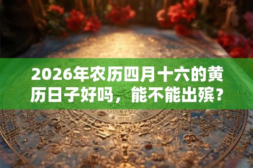 2026年农历四月十六的黄历日子好吗，能不能出殡？