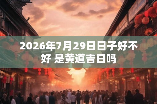 2026年7月29日日子好不好 是黄道吉日吗 2026年7月29日日子好不好 是黄道吉日吗