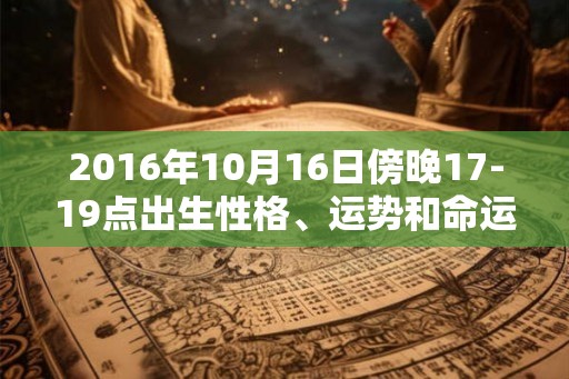 2016年10月16日傍晚17-19点出生性格、运势和命运 2016年10月16日傍晚17-19点出生性格、运势和命运