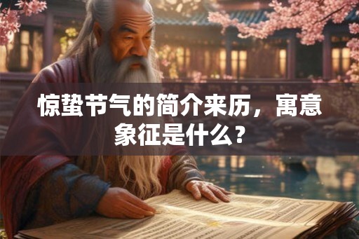 惊蛰节气的简介来历，寓意象征是什么？