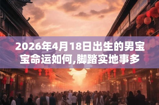 2026年4月18日出生的男宝宝命运如何,脚踏实地事多发达 2026年4月18日出生的男宝宝命运如何,脚踏实地事多发达