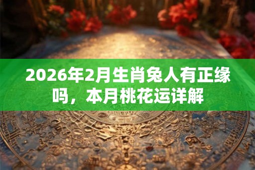 2026年2月生肖兔人有正缘吗，本月桃花运详解