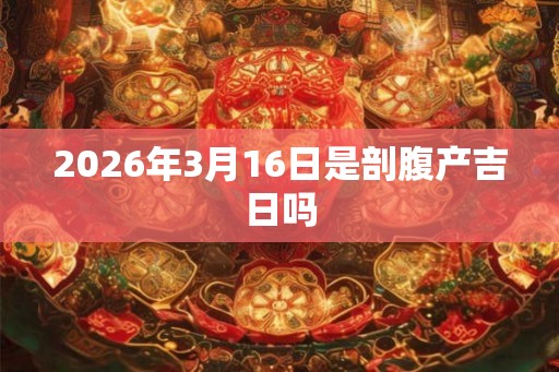 2026年3月16日是剖腹产吉日吗
