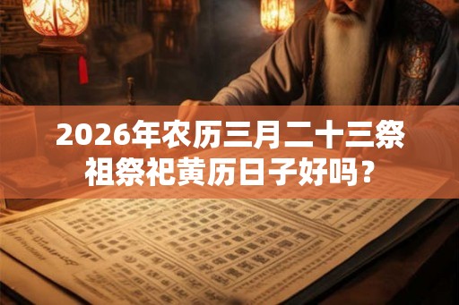2026年农历三月二十三祭祖祭祀黄历日子好吗？