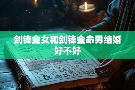 剑锋金女和剑锋金命男结婚好不好 剑锋金女和剑锋金命男结婚好不好