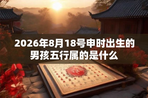2026年8月18号申时出生的男孩五行属的是什么