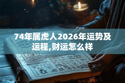 74年属虎人2026年运势及运程,财运怎么样