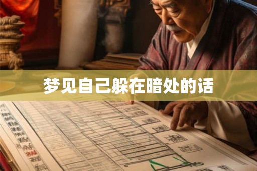 梦见自己躲在暗处的话