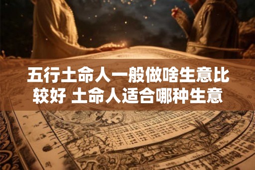 五行土命人一般做啥生意比较好 土命人适合哪种生意