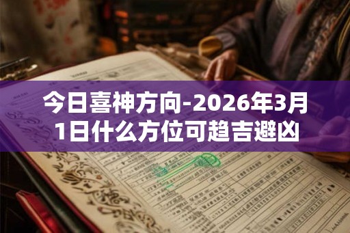 今日喜神方向-2026年3月1日什么方位可趋吉避凶