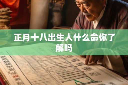 正月十八出生人什么命你了解吗