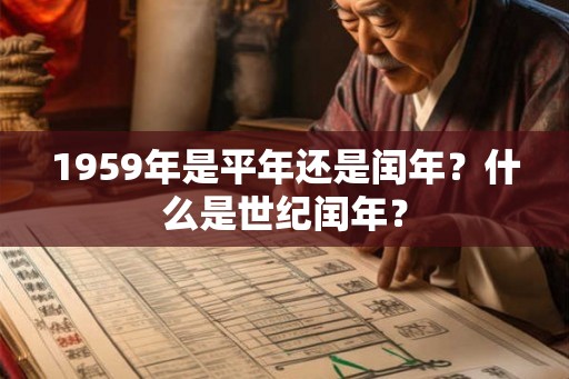 1959年是平年还是闰年？什么是世纪闰年？