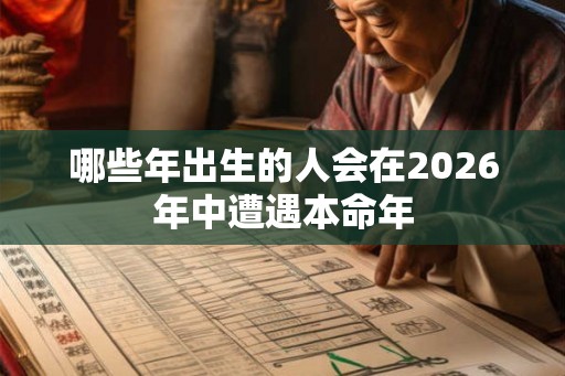 哪些年出生的人会在2026年中遭遇本命年