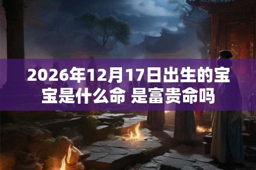 2026年12月17日出生的宝宝是什么命 是富贵命吗