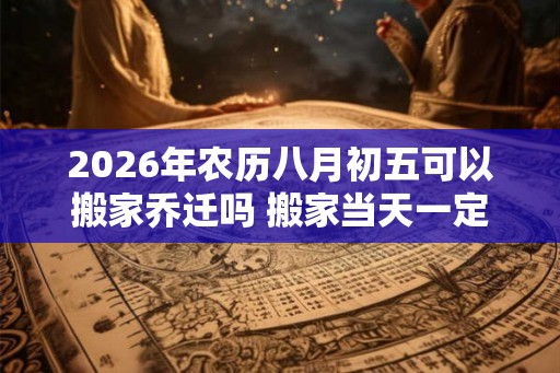 2026年农历八月初五可以搬家乔迁吗 搬家当天一定要住吗