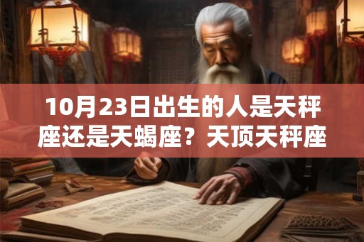 10月23日出生的人是天秤座还是天蝎座？天顶天秤座的性格