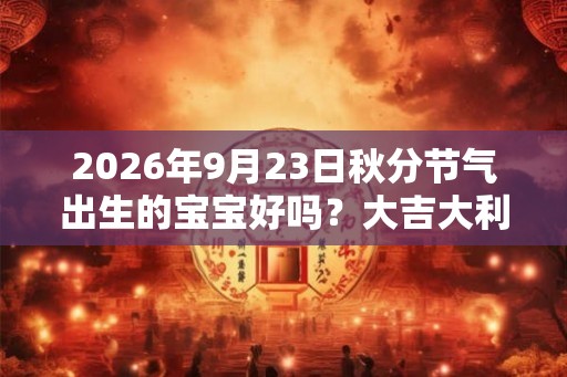 2026年9月23日秋分节气出生的宝宝好吗?大吉大利吗? 2026年9月23日秋分节气出生的宝宝好吗?大吉大利吗?