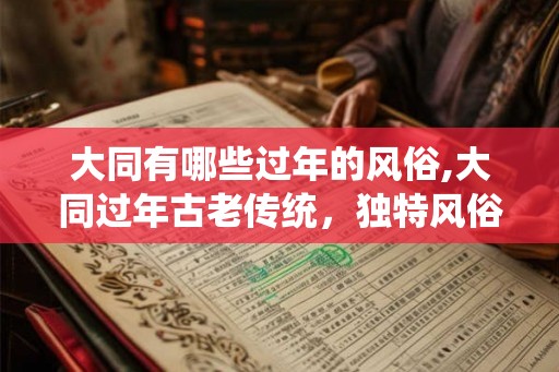 大同有哪些过年的风俗,大同过年古老传统，独特风俗