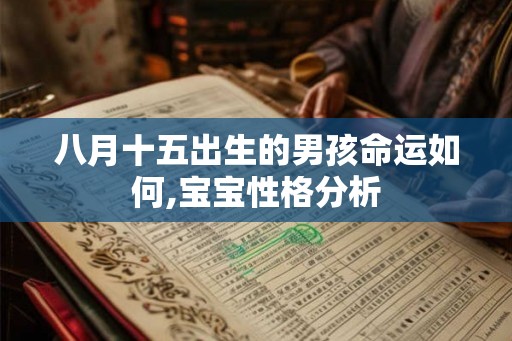 八月十五出生的男孩命运如何,宝宝性格分析