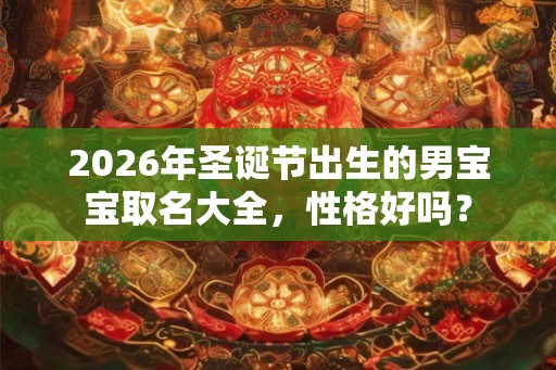 2026年圣诞节出生的男宝宝取名大全，性格好吗？