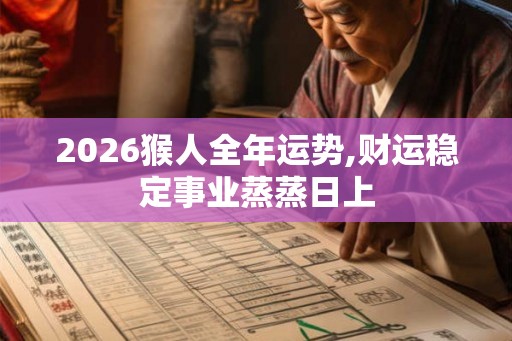 2026猴人全年运势,财运稳定事业蒸蒸日上