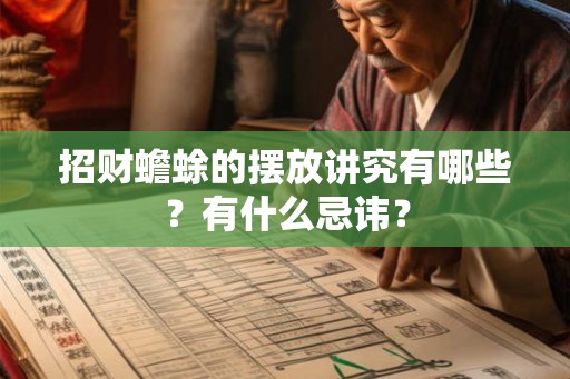 招财蟾蜍的摆放讲究有哪些？有什么忌讳？