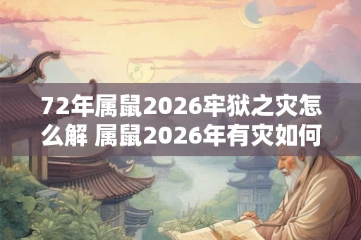 72年属鼠2026牢狱之灾怎么解 属鼠2026年有灾如何破解