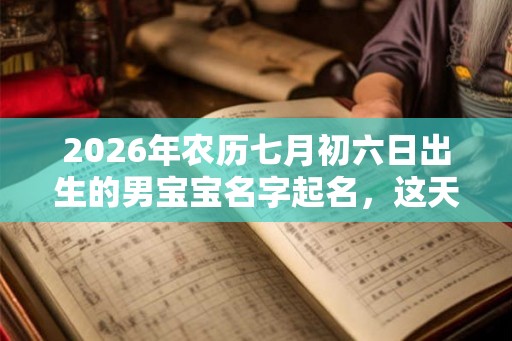 2026年农历七月初六日出生的男宝宝名字起名，这天的日子如何？