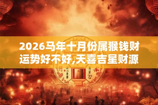 2026马年十月份属猴钱财运势好不好,天喜吉星财源滚滚 2026马年十月份属猴钱财运势好不好,天喜吉星财源滚滚
