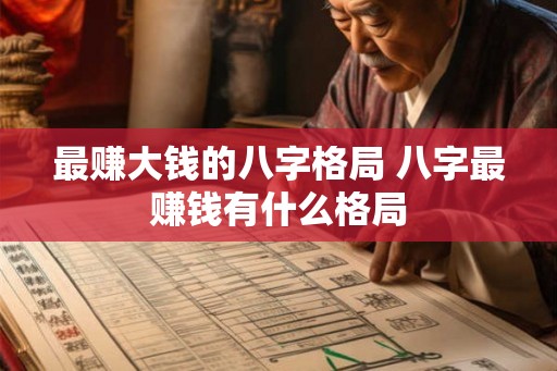 最赚大钱的八字格局 八字最赚钱有什么格局 最赚大钱的八字格局 八字最赚钱有什么格局