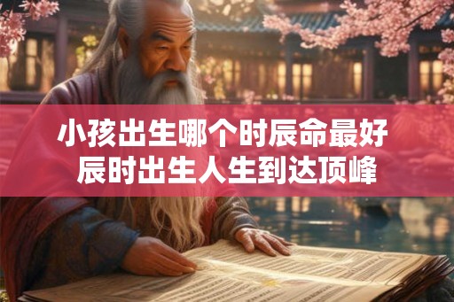 小孩出生哪个时辰命最好 辰时出生人生到达顶峰