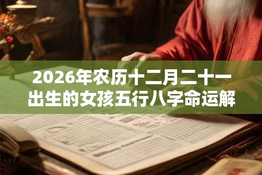 2026年农历十二月二十一出生的女孩五行八字命运解析