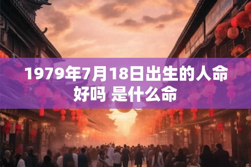 1979年7月18日出生的人命好吗 是什么命