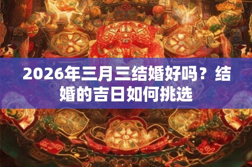 2026年三月三结婚好吗?结婚的吉日如何挑选 2026年三月三结婚好吗?结婚的吉日如何挑选