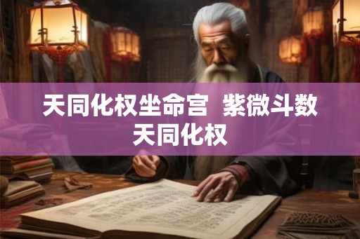 天同化权坐命宫  紫微斗数天同化权