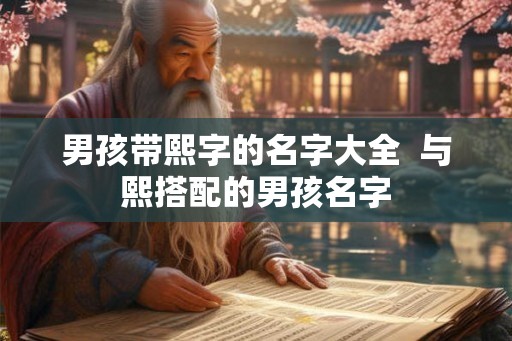 男孩带熙字的名字大全  与熙搭配的男孩名字