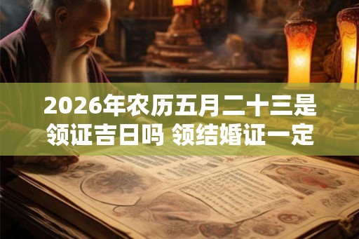 2026年农历五月二十三是领证吉日吗 领结婚证一定要婚检吗 2026年农历五月二十三是领证吉日吗 领结婚证一定要婚检吗