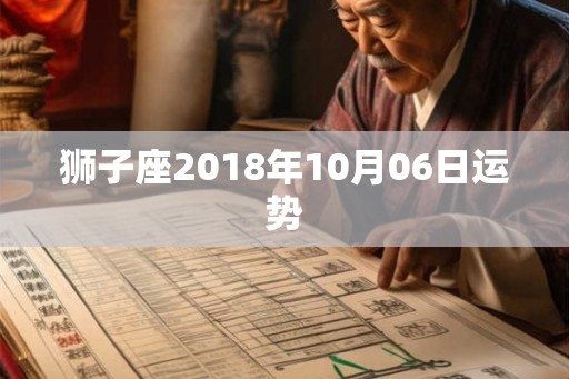 狮子座2018年10月06日运势
