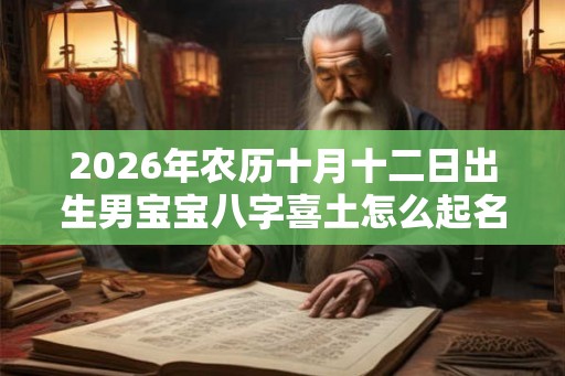 2026年农历十月十二日出生男宝宝八字喜土怎么起名？