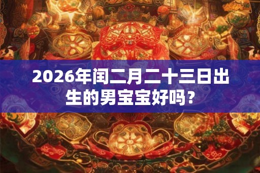 2026年闰二月二十三日出生的男宝宝好吗？